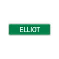 thumbnail image 1 of Elliot Girls Children Name Letter Printed Label Indoor Outdoor Unique Wall Plaque Decoration Aluminum Metal Sign 4"x18", 1 of 1