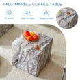 thumbnail image 5 of Modern MDF+Sticker Material Cube Stylish Texture Design Coffee Table, 15.75 Inches (Grey), 5 of 10