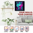 thumbnail image 2 of Gaming Zone Canvas Wall Art by Mavis Print- 14x14 inches Gaming Quotes Wall Decor | Video-Game Themed HD Printed & Wooden framed wall art | Modern Wall Decor for Gift | Made in USA, 2 of 5