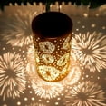 thumbnail image 2 of Solar Lanterns, Outdoor Hanging Lantern Lights with Hollowed-Out Metal Design, LED Decorative Garden Light for Patio, Weather-Resistant & Energy-Efficient Solar Powered Lanterns, 2 of 7