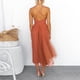 thumbnail image 4 of Vestido de noche sexy de malla con tirantes para mujer - Vestido de fiesta formal con cintura alta - Estilo europeo americano, 4 of 7