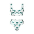 thumbnail image 4 of Rocae Cartoon Shark for Bikini Set for Women Two Piece Sexy High Swimsuits Split Crossover Bikini, 4 of 9