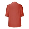thumbnail image 6 of Xihbxyly Tops Tops for Women 2025 Women's Round Neck Long Sleeve Loose Button Cotton and Linen Tunic Shirts Summer Shirts Blouse, 6 of 7