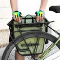 thumbnail image 4 of Bicycle Rear Side Bag Fully Waterproof PVC Bicycle Rear Rack Tail Seat Trunk Pannier 18L Reflective Cycling Bag, 4 of 11