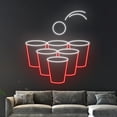 thumbnail image 4 of Handmadetneonsign Beer Pong Neon Sign, Beer Pong Led Sign, Beer Led Light, Drinking Game Neon Light, 4 of 5