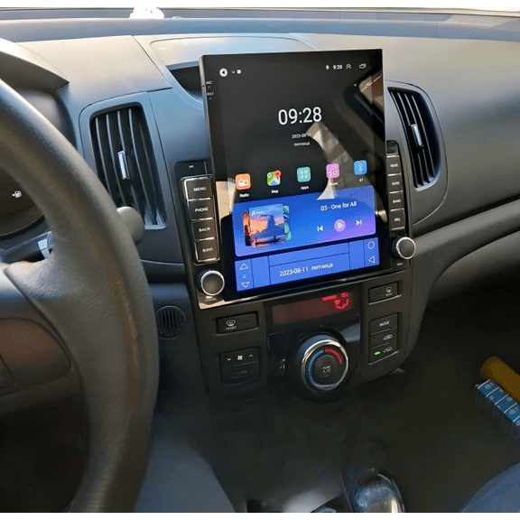 Zcargel 9.7in Android 13 Car Stereo GPS Navigation Head Unit, Vertical Touchscreen Radio with Backup Camera, Wireless CarPlay Android Auto Bluetooth WiFi DSP SWC, for KIA Soul 2014-2019