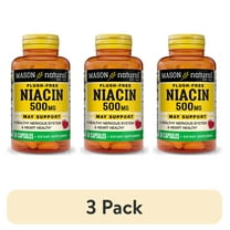 (3 pack) Mason Natural Niacin 500 mg Flush-Free Capsules, 60 Count
