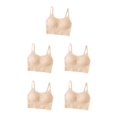 thumbnail image 3 of Top corto de Tank para mujer Qarigey Lencería sexy Transpirable Cómoda Beige, 3 of 6