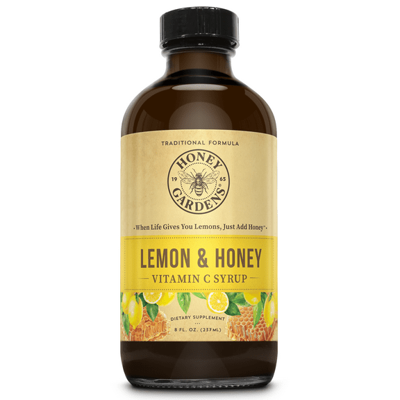 Honey Gardens Syrup - Honey & Lemon, Syrup (Btl-Glass) | 8oz