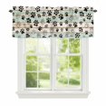 thumbnail image 2 of Dog Paw Window Valance for Kitchen, Farmhouse Wood Grain Rod Pocket Short Curtain for Small Windows, Light Filtering Decorative Valance, 54 x 18 Inch, 1 Panel, 2 of 9