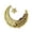 gold-L, variant on Iron Hollow Moon Shaped Tray for Eid Celebration Dessert and Pastries Serving Plate Small Snacks Storage Container