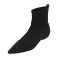 thumbnail image 5 of Ladies Dress Boots for Women with Hidden Heels Winter Fall Suede Pointed Toe Wedge Heeled Dressy Mid Calf Short Ankle Booties, 5 of 6