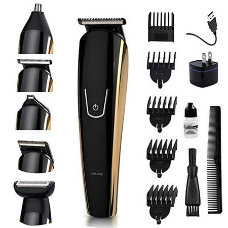 Multi-function 5 In 1 Hair Clipper Kit Electric Shaver Eyebrow Sideburns Beard Nose Ear Hair Trimmer Kit USB Rechargeable For Home