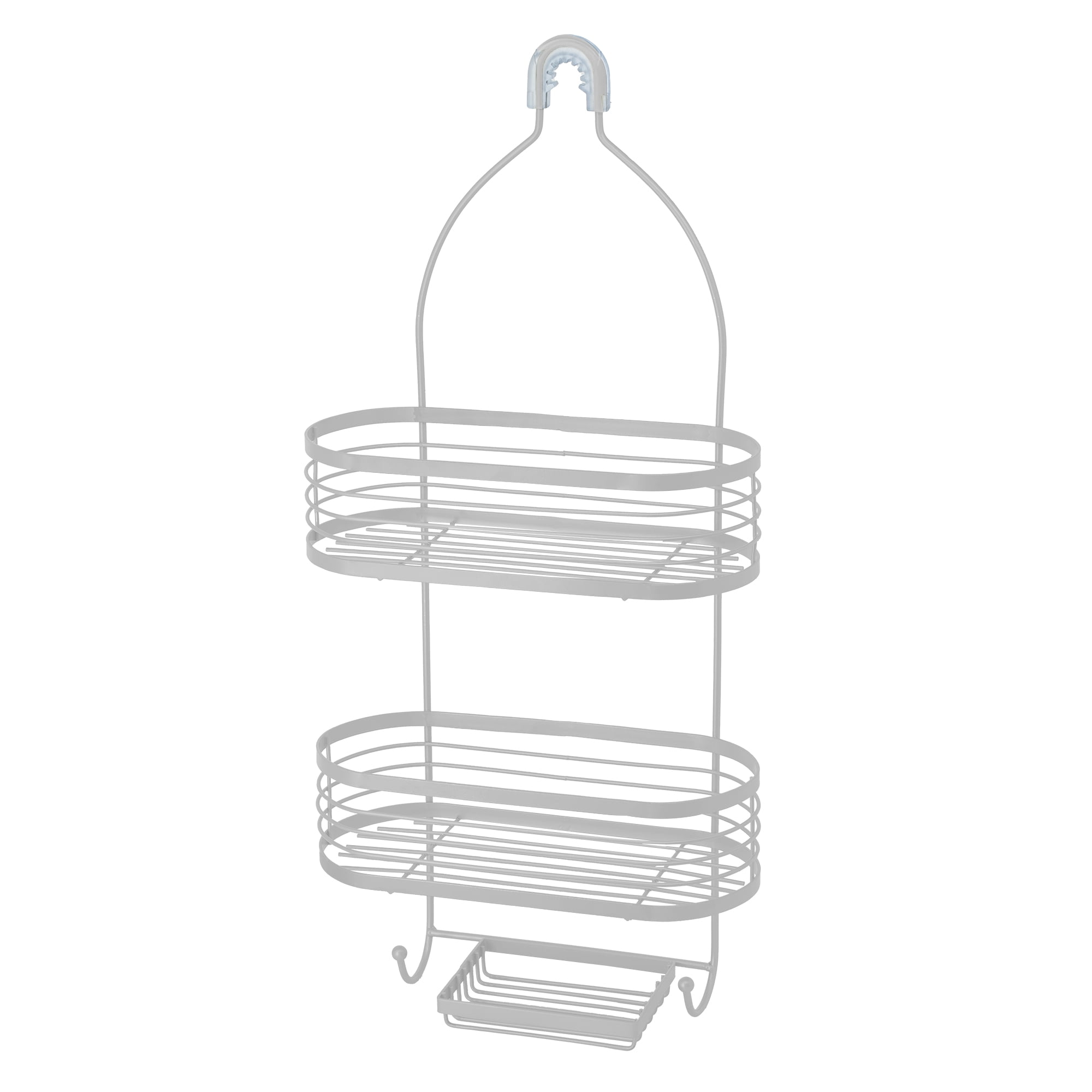 Acento 3-Tier Hanging Shower Caddy with Suction Cups, Non-Slip Neck, Bathroom Organizer, Matte Gray