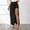Black, variant on Women Fashionable Design High Slit Spring And Summer Washed Solid Color Mid Length Skirt Denim Skirt Long Stilt Pants Pants for Women Size 20 on Jean Leggings Jean Pants for Women Denim Knit Leggings