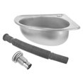 thumbnail image 4 of ColoMX 1 juego de fregadero para verduras de autocaravana, fregadero de cocina pequeño de acero inoxidable para pared, lavaplatos pequeño para autocaravana, pieza de baño, 4 of 8
