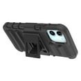 thumbnail image 2 of for Apple iPhone 12 MINI (5.4inch) with Temper Glass and Case Heavy Duty Shock Absorption Kickstand Armor Case with Belt Swivel Clip Holster Cover (Black), 2 of 4