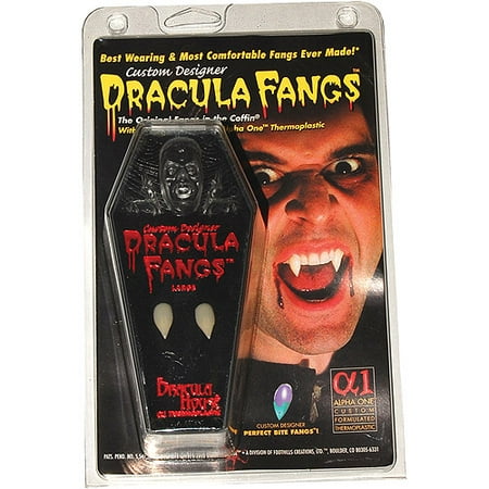Vampire Coffin Carded Fangs Halloween Accessory