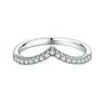 thumbnail image 6 of V-shaped Wedding Band Row of Ring In 925 Sterling Silver, 6 of 6