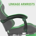 thumbnail image 4 of Luxvie Gaming Chair with Footrest High Back Computer Office Gamer Chair with Massage and Headrest Lumbar Support Swivel Seat Ergonomic Game Chair for Adults, Green, 4 of 9