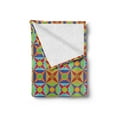thumbnail image 2 of Modern Soft Flannel Fleece Throw Blanket, Colorful Design of Quirky Shapes and Geometric Formation Circles and Triangles, Cozy Plush for Indoor and Outdoor Use, 50" x 60", Multicolor, by Ambesonne, 2 of 5