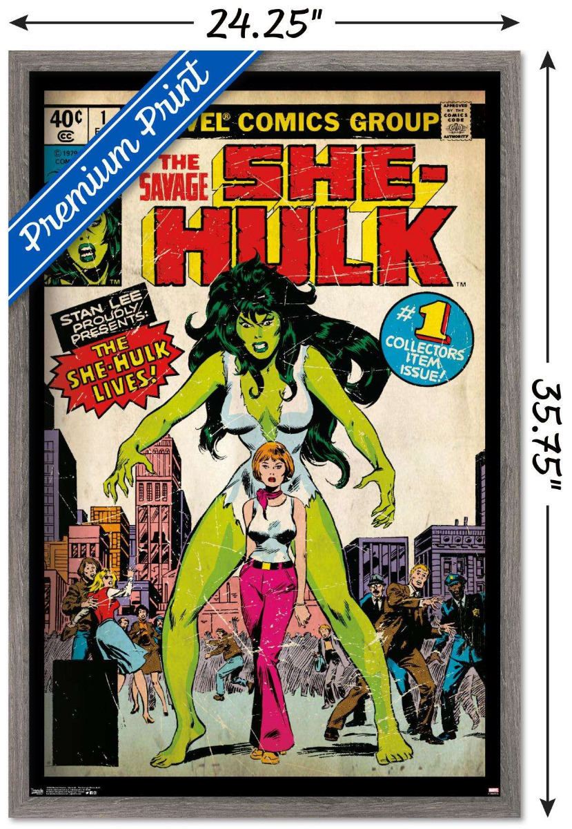 Marvel Comics - She-Hulk - The Savage She-Hulk #1 Wall Poster, 22.375" x 34", Framed