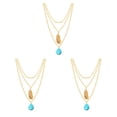 thumbnail image 3 of Sonducket Collar de cadena delicado ajustable universal elegante resistente colgantes colgantes gargantillas collares en capas para mujer oro Type1 NO1, 3 of 6