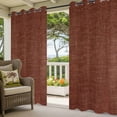 thumbnail image 5 of Outdoor Curtains for Patio Waterproof, Dark Brown Windproof Pravicy Outside Porch Blackout Curtain, Vintage Country Monochrome Chocolate Color Sun Blocking Grommets Curtains for Cabana Gazebo 54"x95", 5 of 9
