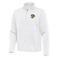 thumbnail image 2 of Men's Antigua White Pittsburgh Penguins Twist Quarter-Zip Pullover Jacket, 2 of 3