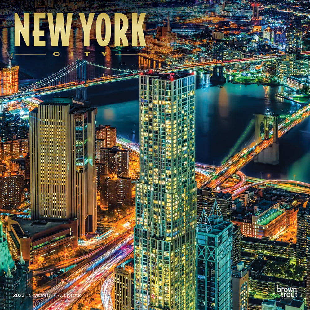New York City FOIL 2023 Wall Calendar 12x12 by Browntrout