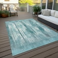 thumbnail image 6 of Addison Rugs Chantille Indoor/Outdoor Transitional Stripes Teal Washable Rectangle Rug, 9' x 12', 6 of 6
