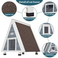 thumbnail image 6 of Petsfit Outdoor Cat House, Weatherproof Cat Shelter with Escape Door for Winter, Suitable for Small Animals, Grey, 6 of 9