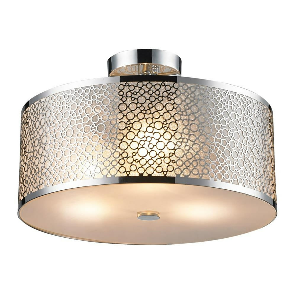 SereneLife Ceiling Lamp Light Fixture with Metal Lighting Accent
