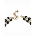 thumbnail image 2 of PalmBeach Jewelry Black Beaded Necklace with Crystal Accents in Yellow Goldtone, 2 of 6