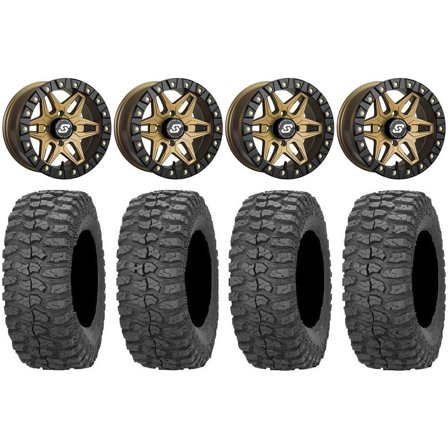 Sedona Split 6 Bdlk 14" Br Wheels 32" Rock-A-Billy Tires Can-Am Maverick X3 / Honda Pioneer 1000 / Talon