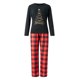 thumbnail image 2 of Pijamas navideños familiares Meihuid 2023. Conjuntos a juego de pijamas navideños familiares con cuadros de alce. Conjuntos de ropa de dormir familiares., 2 of 8
