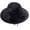 B-black, variant on Women Straw-Organza Spring-Hat Floral-Decor, Derby Cocktail Tea Party Sun Hat Wedding Bridal Flower Church Hat Packable