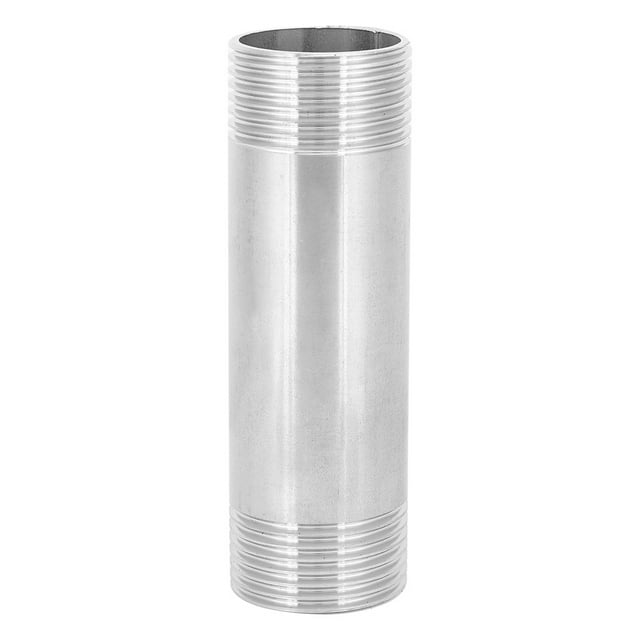 Threaded Pipe-1in NPT to 1in NPT Male Thread 304 Stainless Steel Nipple Threaded Pipe Connector Fittings