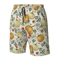 thumbnail image 2 of Yiaed Autumn Pumpkins Leaves Print Men's Swim Trunks with Lining Quick Dry Sports Shorts Beach Shorts Boardshorts-Small, 2 of 5