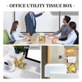 thumbnail image 6 of Kdxio Vintage White Yellow Sunflower Print Tissue Box Cover,Square Decorative PU Leather Facial Paper Case Organizer Holder Dispenser for Bathroom,Night Stands,Desk,Car 5.2''X5.2''X5.2'', 6 of 6