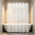 thumbnail image 7 of AUQ 2026 New Modern Shower Curtain Liner Water Repellent Polyester Washable Antimicrobial Mold & Mildew Resistant Bathroom Fabric Cloth Waterproof Washable Shower Curtain Liner 70.7X70.7In, 7 of 7