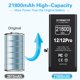 thumbnail image 2 of Batería XYIRMCYF de 21800 mAh para iPhone 12/12 Pro con kit, 2 of 7