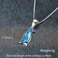 thumbnail image 3 of 14k White Gold Penguin Pendant Animal Necklace, 3 of 5