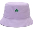 thumbnail image 4 of Wensltd Comfortable Fit Hats for Women St Patrick's Day Printed Bucket Hats Summer Lightweight and Breathable for Outdoor Purple, 4 of 5