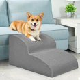thumbnail image 1 of 11.8 Inch Dog Stairs for Small Dogs – Wide Non-Slip Pet Steps for Low Beds & Couches, High Density Foam with Gentle Slope for Senior Dogs, Machine Washable Cover, 1 of 8
