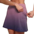 thumbnail image 4 of YUEJUIR Womens Skorts Women'S Fashionable Athleisure Skirt With Pockets Gradient Mid Waist Culottes Tennis Culottes Skorts For Women Plus Size Black Shorts Women (Purple,XXXL), 4 of 5