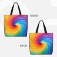 thumbnail image 4 of Large-Capacity Zipper Single-Shoulder Convenience Bag 15.7×19.6 Inches, Wear-Resistant And Water-Repellent, Can Be Carried By Hand Or On One Shoulder Darkorchid Tie Dye Background Rainbow Colors (2), 4 of 8