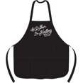 thumbnail image 1 of K1c2 Knit Happy Apron-I'd Rather Be Knitting - Black, 1 of 1