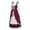 Wine, variant on LEKWK Renaissance Dress Women Off Shoulder Lace-Up Corset Dress Vintage Ruffled Lace Trim Medieval Dress for Halloween Cosplay Theme Party