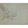 thumbnail image 3 of John Linnell 18x15 Black Modern Framed Museum Art Print Titled - Pike Pool, Beresford Hall, Derbyshire (1814), 3 of 5